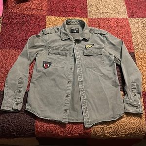 Carbon Military Style Shirt